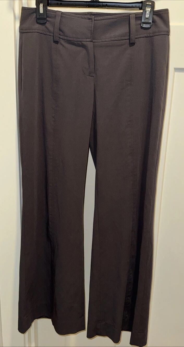 CAbi Womens Wide Leg Lauren Trouser Pants Sz 4 Career 337L Preppy Stretch Gray